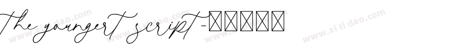 the youngert script字体转换